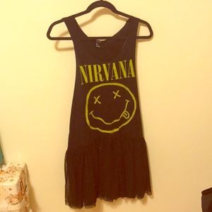 Distressed Nirvana band tutu dress